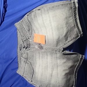 Womens Grey Flamingo stretchy shorts size Med